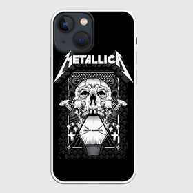 Чехол для iPhone 13 mini с принтом Death magnetic в Тюмени,  |  | Тематика изображения на принте: alternative | metalica | metall | metallica | music | rock | альтернатива | джеймс хэтфилд | металика | металл | металлика | музыка | рок