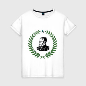 Женская футболка хлопок с принтом Макс Штирнер в Тюмени, 100% хлопок | прямой крой, круглый вырез горловины, длина до линии бедер, слегка спущенное плечо | anarchy | spook | stirner | анархизм | исторические личности | философы | штирнер