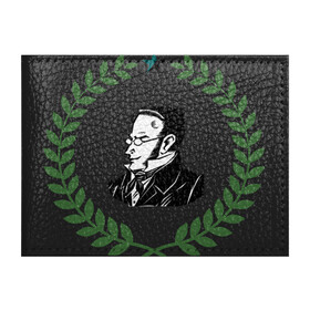Обложка для студенческого билета с принтом Макс Штирнер в Тюмени, натуральная кожа | Размер: 11*8 см; Печать на всей внешней стороне | Тематика изображения на принте: anarchy | spook | stirner | анархизм | исторические личности | философы | штирнер