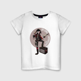 Детская футболка хлопок с принтом Goodnight в Тюмени, 100% хлопок | круглый вырез горловины, полуприлегающий силуэт, длина до линии бедер | alternative | metall | music | my chemical romance | rock | альтернатива | джерард уэй | май кемикал романс | металл | музыка | рок