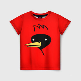 Детская футболка 3D с принтом Омская Птица в Тюмени, 100% гипоаллергенный полиэфир | прямой крой, круглый вырез горловины, длина до линии бедер, чуть спущенное плечо, ткань немного тянется | winged doom | вингедум | мемы | омск | птица
