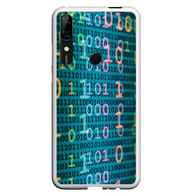 Чехол для Honor P Smart Z с принтом Бинарный код в Тюмени, Силикон | Область печати: задняя сторона чехла, без боковых панелей | binary | code | бинарный | еденица | код | ноль | последовательность | программа