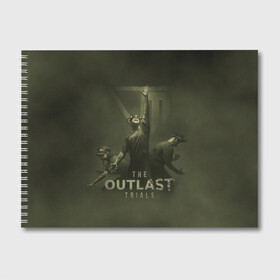 Альбом для рисования с принтом The Outlast Trial в Тюмени, 100% бумага
 | матовая бумага, плотность 200 мг. | Тематика изображения на принте: game | horror | outlast | апшер | аутласт | аутлэст | игра | майлз | меркоф | хоррор