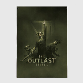 Постер с принтом The Outlast Trial в Тюмени, 100% бумага
 | бумага, плотность 150 мг. Матовая, но за счет высокого коэффициента гладкости имеет небольшой блеск и дает на свету блики, но в отличии от глянцевой бумаги не покрыта лаком | game | horror | outlast | апшер | аутласт | аутлэст | игра | майлз | меркоф | хоррор