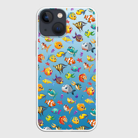 Чехол для iPhone 13 mini с принтом Подводный Мир паттерн в Тюмени,  |  | fish | волна | звезда | конек | корабль | медуза | море | океан | рыба | рыбалка | рыбка | спининг | спиннинг | удочка | яхта