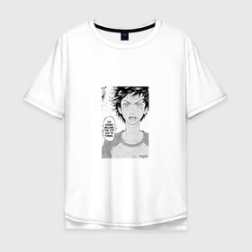 Мужская футболка хлопок Oversize с принтом ТАКЭМИТИ ХАНАГАКИ в Тюмени, 100% хлопок | свободный крой, круглый ворот, “спинка” длиннее передней части | Тематика изображения на принте: anime | hanagaki | takemichi | tokyo revengers | аниме | манга | такэмити | токийские мстители | ханагаки