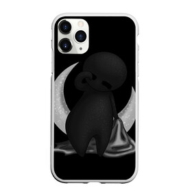 Чехол для iPhone 11 Pro матовый с принтом Соня в Тюмени, Силикон |  | black | dark | dream | gothic | gray | monochrome | moon | mork2028 | night | shadow | sleep | sleepy | готический | луна | месяц | монохромный | морк2028 | ночь | серый | сон | сонливость | сонный | тень | тьма | чёрно белый | чёрный