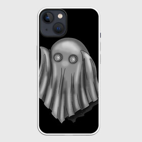 Чехол для iPhone 13 с принтом Бу в Тюмени,  |  | black | dark | ghost | gothic | gray | monochrome | mork2028 | shadow | white | бу | монохромный | морк2028 | приведение | серый | тёмный | тень | тьма | чёрно белый | чёрный