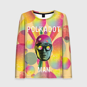 Женский лонгслив 3D с принтом Polkadot Man в Тюмени, 100% полиэстер | длинные рукава, круглый вырез горловины, полуприлегающий силуэт | polka dot man | polkadot man | suicide squad | the suicide squad | vdzabma | человек в горошек