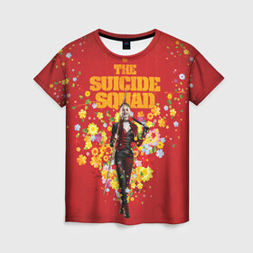 Женская футболка 3D с принтом TSS | Harley Quinn в Тюмени, 100% полиэфир ( синтетическое хлопкоподобное полотно) | прямой крой, круглый вырез горловины, длина до линии бедер | harley quinn | suicide squad | the suicide squad | vdzabma | харли квинн | харли куинн