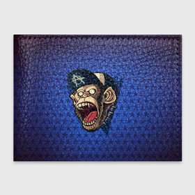 Обложка для студенческого билета с принтом Monkey в Тюмени, натуральная кожа | Размер: 11*8 см; Печать на всей внешней стороне | арт | графика | животные | звери | обезьяна