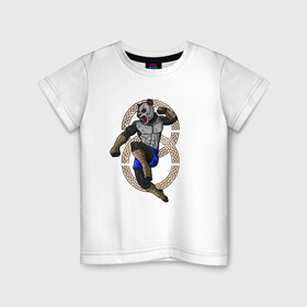 Детская футболка хлопок с принтом Тайская панда в Тюмени, 100% хлопок | круглый вырез горловины, полуприлегающий силуэт, длина до линии бедер | боец | бой | иллюстрация | муай тай | тайский бокс