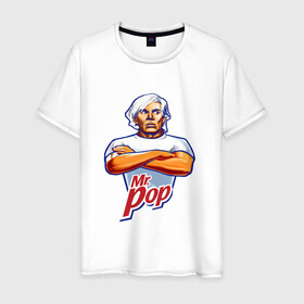 Мужская футболка хлопок с принтом Энди Уорхол Mr.pop в Тюмени, 100% хлопок | прямой крой, круглый вырез горловины, длина до линии бедер, слегка спущенное плечо. | andy warhol | искусство | художник | энди уорхол