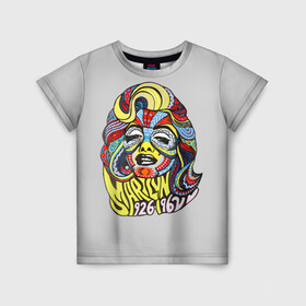 Детская футболка 3D с принтом  Мэрилин Монро в Тюмени, 100% гипоаллергенный полиэфир | прямой крой, круглый вырез горловины, длина до линии бедер, чуть спущенное плечо, ткань немного тянется | marilyn | marilyn monroe | popart | арт | мэрилин монро