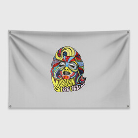 Флаг-баннер с принтом  Мэрилин Монро в Тюмени, 100% полиэстер | размер 67 х 109 см, плотность ткани — 95 г/м2; по краям флага есть четыре люверса для крепления | marilyn | marilyn monroe | popart | арт | мэрилин монро