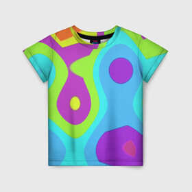 Детская футболка 3D с принтом Калейдоскоп в Тюмени, 100% гипоаллергенный полиэфир | прямой крой, круглый вырез горловины, длина до линии бедер, чуть спущенное плечо, ткань немного тянется | абстракция | калейдоскоп | пестрое | разноцветное