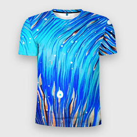 Мужская футболка 3D спортивная с принтом Морские водоросли! в Тюмени, 100% полиэстер с улучшенными характеристиками | приталенный силуэт, круглая горловина, широкие плечи, сужается к линии бедра | гавайи. | море | океан | отдых | пляж | спокойствие | штиль