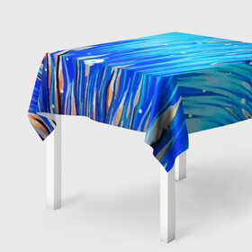 Скатерть 3D с принтом Морские водоросли! в Тюмени, 100% полиэстер (ткань не мнется и не растягивается) | Размер: 150*150 см | гавайи. | море | океан | отдых | пляж | спокойствие | штиль