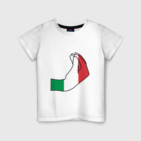 Детская футболка хлопок с принтом Италия в Тюмени, 100% хлопок | круглый вырез горловины, полуприлегающий силуэт, длина до линии бедер | among us impasta | italy | италия | италияфинал | че2021 | чемпионевропы