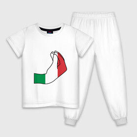 Детская пижама хлопок с принтом Италия в Тюмени, 100% хлопок |  брюки и футболка прямого кроя, без карманов, на брюках мягкая резинка на поясе и по низу штанин
 | Тематика изображения на принте: among us impasta | italy | италия | италияфинал | че2021 | чемпионевропы