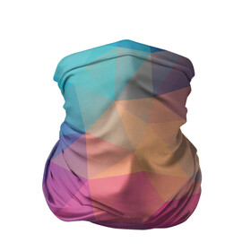 Бандана-труба 3D с принтом Цветные полигоны - Градиент в Тюмени, 100% полиэстер, ткань с особыми свойствами — Activecool | плотность 150‒180 г/м2; хорошо тянется, но сохраняет форму | color | geometry | gradient | polygon | геометрия | градиент | полигон | цвет