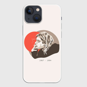 Чехол для iPhone 13 mini с принтом Арт Курт в Тюмени,  |  | alternative | kurt cobain | metall | music | nirvana | rock | альтернатива | курт кобейн | курт кобэйн | металл | музыка | нирвана | нирванна | рок