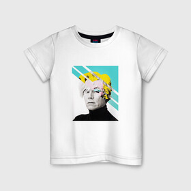 Детская футболка хлопок с принтом Энди Уорхол | Andy Warhol в Тюмени, 100% хлопок | круглый вырез горловины, полуприлегающий силуэт, длина до линии бедер | andy warhol | художник | энди уорхол