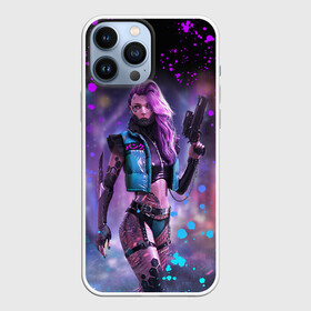 Чехол для iPhone 13 Pro Max с принтом CYBERPUNK 2077 NEON | КИБЕРПАНК НЕОН (Z) в Тюмени,  |  | cd project red | cyberpunk 2077 | demon | keanu reeves | samurai | smile | vi | арасака | ви | демон | киану ривз | киберпанк 2077 | найт сити | самураи | смайл