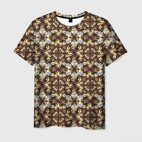 Мужская футболка 3D с принтом узоры в Тюмени, 100% полиэфир | прямой крой, круглый вырез горловины, длина до линии бедер | versace | vip | абстракция | версаче | паттерн | текстуры | узоры