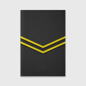 Обложка для паспорта матовая кожа с принтом Black and Yellow в Тюмени, натуральная матовая кожа | размер 19,3 х 13,7 см; прозрачные пластиковые крепления | black | yellow | арт | иллюстрация