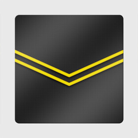 Магнит виниловый Квадрат с принтом Black and Yellow в Тюмени, полимерный материал с магнитным слоем | размер 9*9 см, закругленные углы | black | yellow | арт | иллюстрация