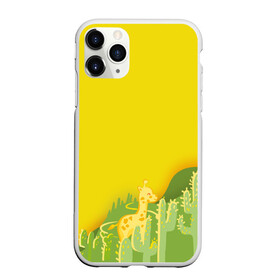 Чехол для iPhone 11 Pro матовый с принтом Милый жираф в кактусах в Тюмени, Силикон |  | животные | жираф | кактусы | лето | листва | милые | мультик | солнечный | яркий