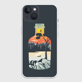 Чехол для iPhone 13 с принтом Философия в Тюмени,  |  | бутылка | горы | закат | пейзаж | природа | философия | япония