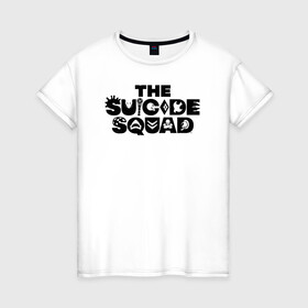 Женская футболка хлопок с принтом The Suicide Squad в Тюмени, 100% хлопок | прямой крой, круглый вырез горловины, длина до линии бедер, слегка спущенное плечо | dc | harley quinn | squad | suicide squad | vdkarsvet | король акул | миротворец | миссия навылет | отряд | харли квинн | человек в горошек