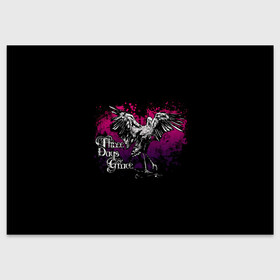 Поздравительная открытка с принтом Three Days Grace в Тюмени, 100% бумага | плотность бумаги 280 г/м2, матовая, на обратной стороне линовка и место для марки
 | alternative | metall | music | rock | three days grace | адам гонтье | альтернатива | металл | музыка | рок | три дэйс грэйс