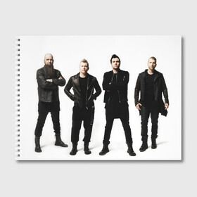 Альбом для рисования с принтом Three Days Grace band в Тюмени, 100% бумага
 | матовая бумага, плотность 200 мг. | Тематика изображения на принте: alternative | metall | music | rock | three days grace | адам гонтье | альтернатива | металл | музыка | рок | три дэйс грэйс