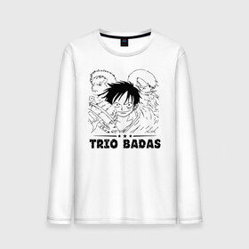 Мужской лонгслив хлопок с принтом TRIO BADAS One Piece в Тюмени, 100% хлопок |  | anime | manga | monkey d. luffy | one piece | vinsmoke sanji | zoro roronoa | аниме | большой куш | ван пис | винсмок санджи | вон пис | король пиратов | луфи | луффи | манга | манки д. луффи | пират | ророноа зоро | соломенная шляпа