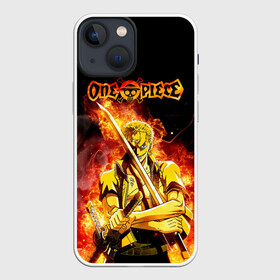 Чехол для iPhone 13 mini с принтом Зоро в огне | One Piece. Большой куш в Тюмени,  |  | anime | manga | one piece | zoro roronoa | аниме | большой куш | ван пис | великий флот | вон пис | зородзюро | король пиратов | манга | мечник | охотник за головами | охотник на пиратов | пират