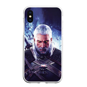 Чехол для iPhone XS Max матовый с принтом THE WITCHER / GERALT OF RIVIA в Тюмени, Силикон | Область печати: задняя сторона чехла, без боковых панелей | the witcher | ведьмак | геральт | зе витчер | игра | компьютерная игра