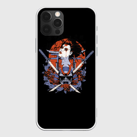 Чехол для iPhone 12 Pro с принтом ГеЙша и СамураЙ в Тюмени, силикон | область печати: задняя сторона чехла, без боковых панелей | девушка | самурай | япония