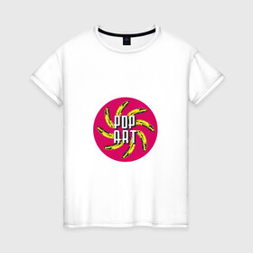 Женская футболка хлопок с принтом Поп-арт в Тюмени, 100% хлопок | прямой крой, круглый вырез горловины, длина до линии бедер, слегка спущенное плечо | банан | искусство | поп арт | энди уорхол