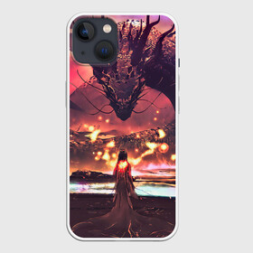 Чехол для iPhone 13 с принтом ЗМЕЙ ДРАКОНОВИЧ АПОКАЛИСИСОВ в Тюмени,  |  | арт | девушка | дракон | змея | монстр | фентези | чудовище