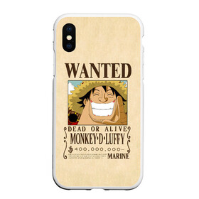 Чехол для iPhone XS Max матовый с принтом WANTED Monkey D. Luffy в Тюмени, Силикон | Область печати: задняя сторона чехла, без боковых панелей | anime | manga | monkey d. luffy | one piece | аниме | большой куш | ван пис | вон пис | гол д. роджер | кайдо | король пиратов | луфи | луффи | манга | манки д. луффи | нами | нико робин | пират | портгас д. эйс | ророноа зоро