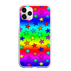 Чехол для iPhone 11 Pro матовый с принтом Радужные звезды в Тюмени, Силикон |  | baby | children | girl | gradient | kids | neon | rainbow | space | stars | градиент | девчачие | девчачье | детские | детский рисунок | звездочки | звезды | космос | красочные | малышам | неоновые | ночные | радуга | разноцветные