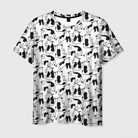 Мужская футболка 3D с принтом Коровы в Тюмени, 100% полиэфир | прямой крой, круглый вырез горловины, длина до линии бедер | cow | бык | корова | коровка | коровы | скот | теленок | телята