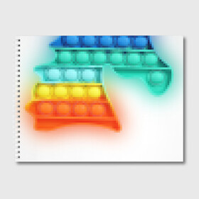 Альбом для рисования с принтом POP IT Единорог в Тюмени, 100% бумага
 | матовая бумага, плотность 200 мг. | it | minecraft | pop | unicorn | детская | детский | единорог | майнкрафт | пиксели | цветной