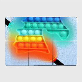 Магнитный плакат 3Х2 с принтом POP IT Единорог в Тюмени, Полимерный материал с магнитным слоем | 6 деталей размером 9*9 см | it | minecraft | pop | unicorn | детская | детский | единорог | майнкрафт | пиксели | цветной