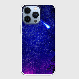 Чехол для iPhone 13 Pro с принтом ПОЛЁТ КОМЕТЫ в Тюмени,  |  | Тематика изображения на принте: вселенная | звёзды | комета | млечныйпуть | небо | ночь | сияние