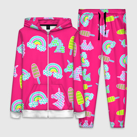 Женский костюм 3D с принтом pop it радуга и единорог в Тюмени,  |  | pop it | антистресс | детский | единорог | игрушка | лопать | мороженое | поп ит | пупырка | радуга | радужный | разноцветный | розовый | фуксия | шарики