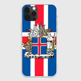 Чехол для iPhone 12 Pro Max с принтом Флаг и Герб Исландии в Тюмени, Силикон |  | бык | герб | грифон | дракон | исландии | исландия | коровы | красный | линии | орел | пастух | синий | флаг